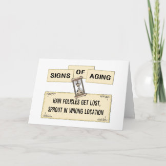 Tarjeta Rótulos del envejecimiento - pelo