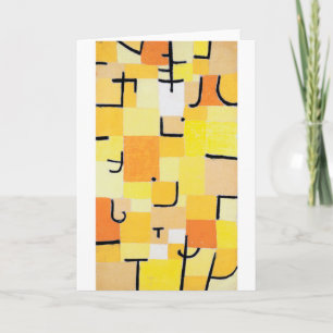 Tarjeta Rótulos en amarillo, Paul Klee