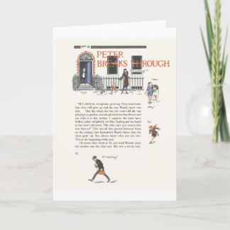Tarjeta Roturas de Peter a través, imagen del vintage de