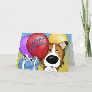 Tarjeta Rough Collie Birthday Card