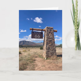 Tarjeta route 66 sign greeting card (blank inside) 