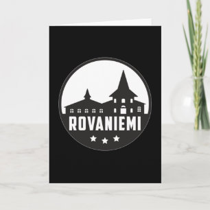 Tarjeta Rovaniemi Finlandia Ciudad Silueta Idea Regalo