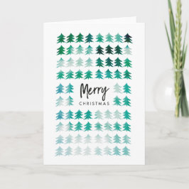 Tarjeta row of trees Folded holiday card