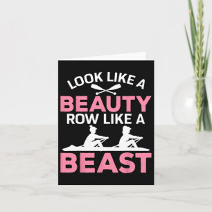 Tarjeta Rowing Lover Women Parece Una Fila De Belleza Como