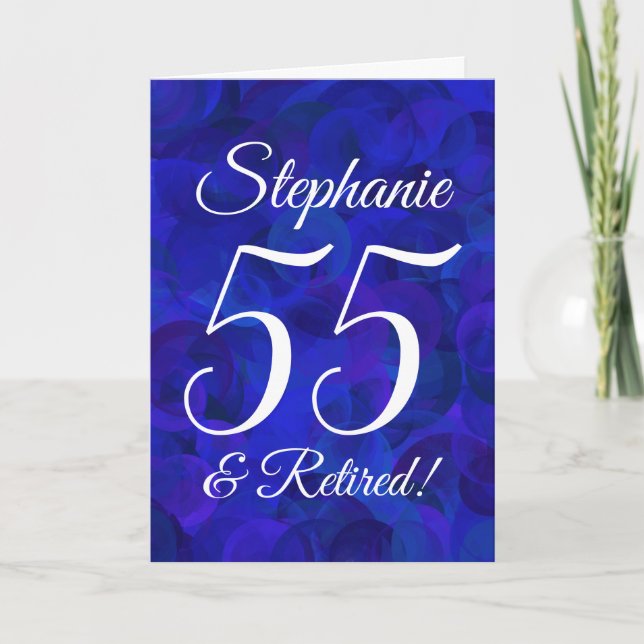 Tarjeta Royal Blue 55 y jubilados felices (Anverso)