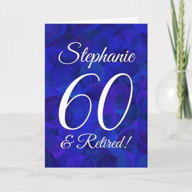 Tarjeta Royal Blue 60 y jubilados felices (Anverso)