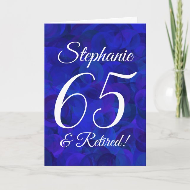 Tarjeta Royal Blue 65 y jubilados felices (Anverso)