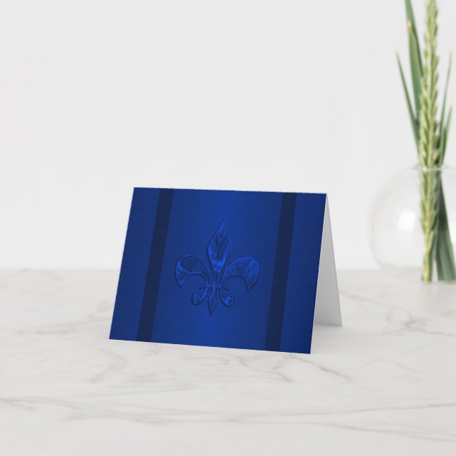 Tarjeta Royal Blue Fleur de Lis (Anverso)