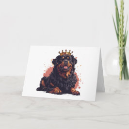 Tarjeta Royal Rottweiler Dog Queen Crown