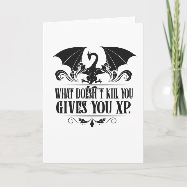 Tarjeta RPG Tabletop XP Dragon Master Regalos (Anverso)