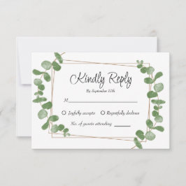 Tarjeta RSage Green Eucalyptus RSVP de Moda Rusa