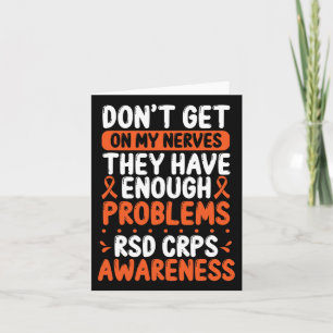Tarjeta Rsd Crps Guerrero Naranja Cinta En Mis Nervios Crp