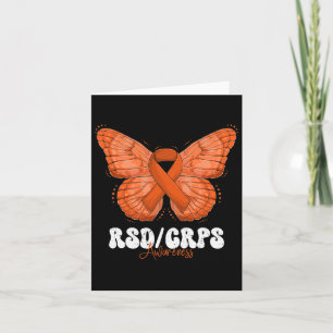 Tarjeta Rsd Crps Mes De Concienciación Naranja Ribbon Mari