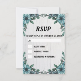 Tarjeta Rstic Bontant simple RSVP
