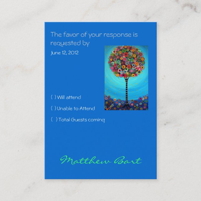 Tarjeta RSVP (Anverso)