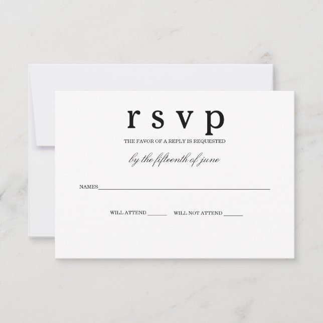 Tarjeta RSVP (Anverso)