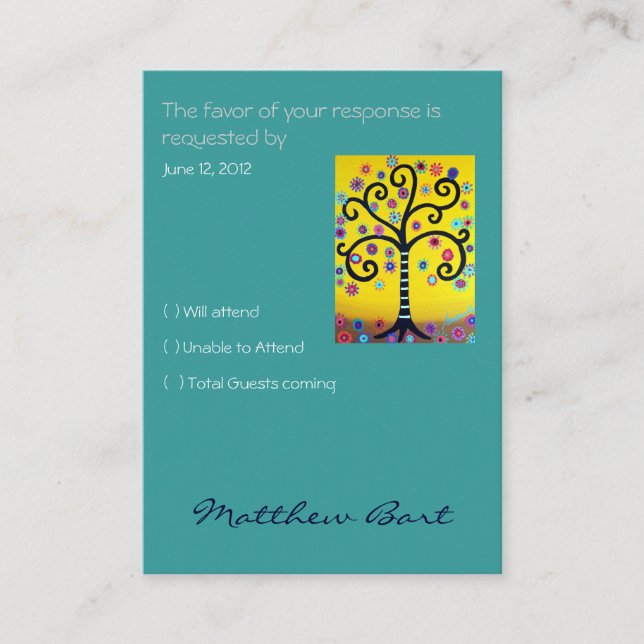 Tarjeta RSVP (Anverso)