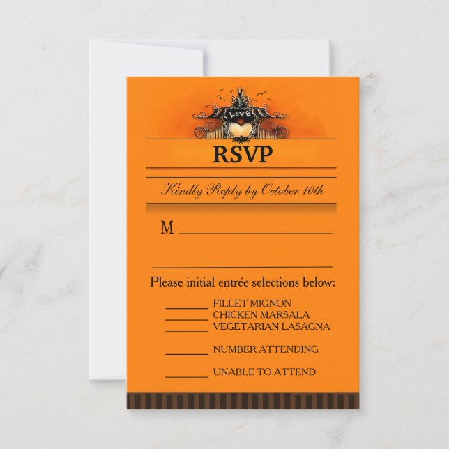 Tarjeta RSVP 3.5x5 - Selección de menú - Amor de H (Anverso)