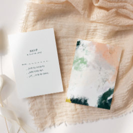 Tarjeta RSVP Abstracta Colorida