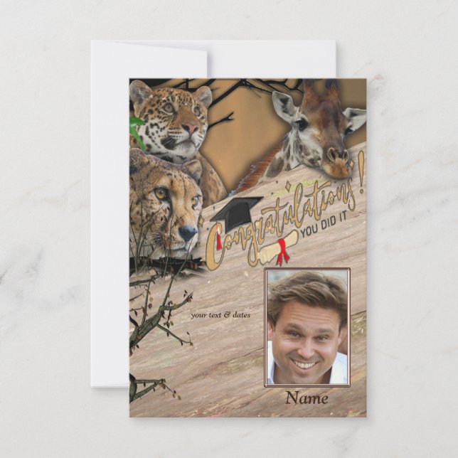 Tarjeta RSVP al aire libre Safari (Anverso)