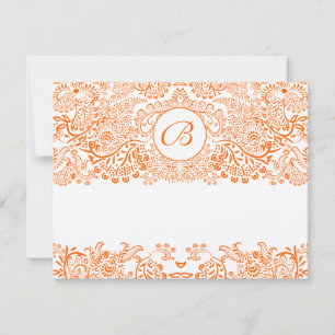 Tarjeta RSVP Amor Aves Naranja Coral NARANJA Whims