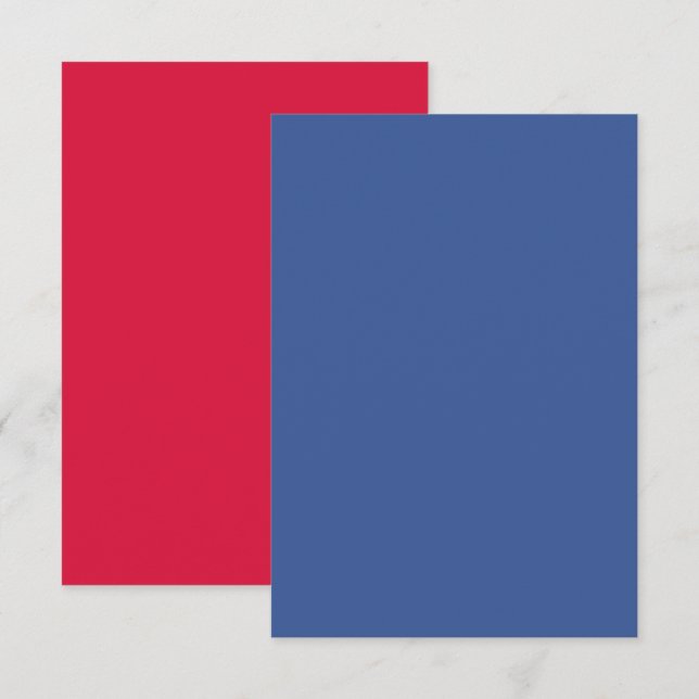 Tarjeta RSVP audaz en Crimson & Blue - Personaliza (Anverso / Reverso)