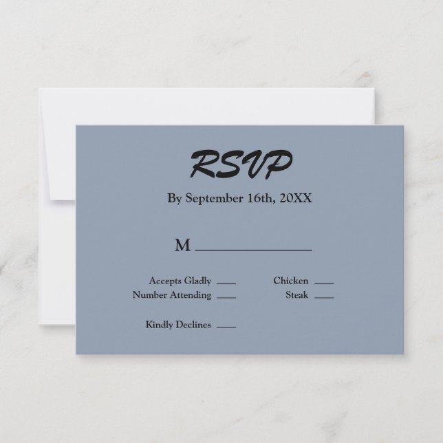 Tarjeta RSVP Azul (Anverso)