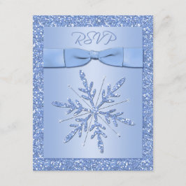 Tarjeta RSVP azul hielo (NO usar con invitación cu