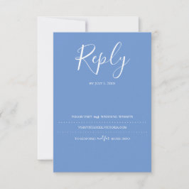 Tarjeta RSVP Azul, sitio web Boda