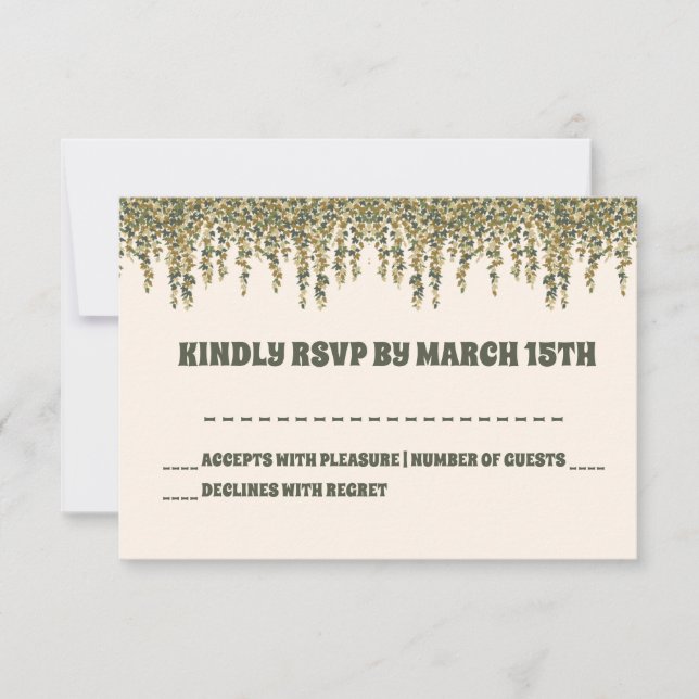 Tarjeta RSVP Baby Shower Neutral para hongos peque (Anverso)