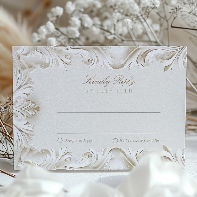 Tarjeta RSVP barroca para Boda (Subido por el creador)
