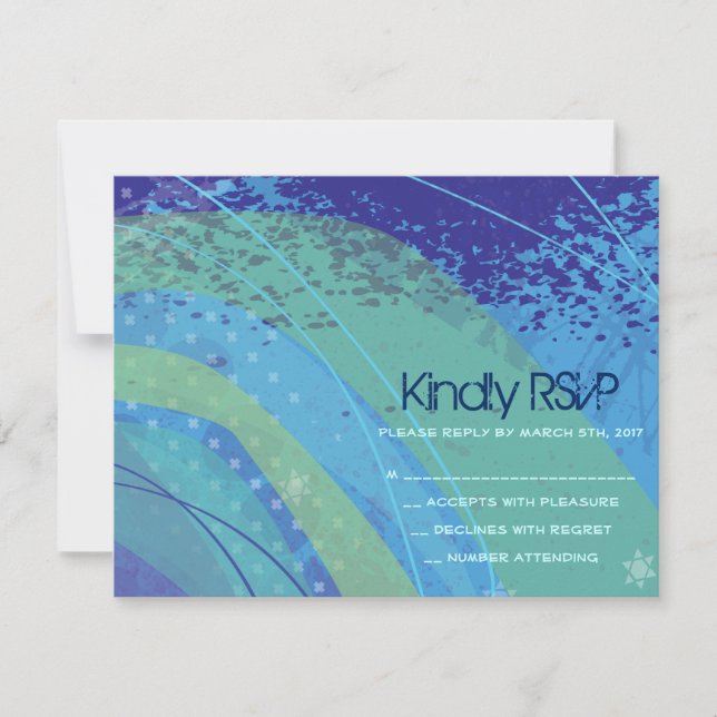 Tarjeta RSVP Bat Mitzvah BASEBALL CRAZE (Anverso)