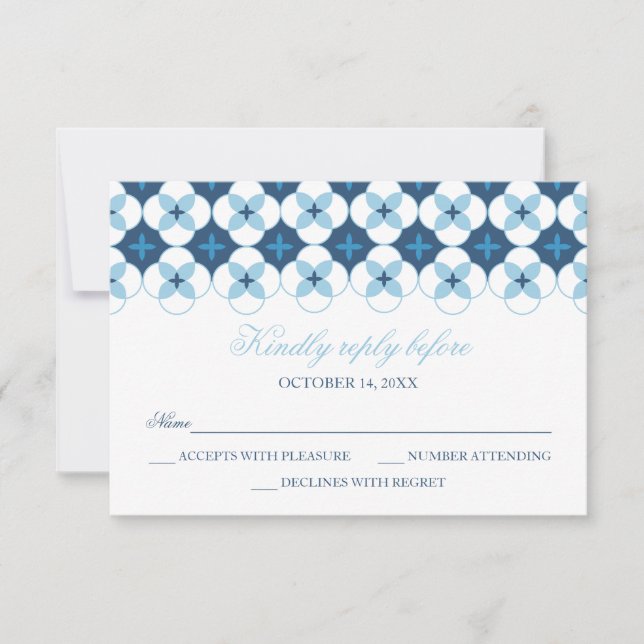 Tarjeta RSVP - Bautismo, Invitación a la Navidad - (Anverso)
