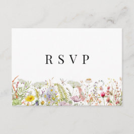 Tarjeta RSVP Beige Boho de verano de primavera