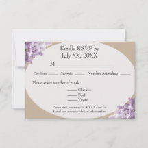 Tarjeta RSVP Beige-Lilac