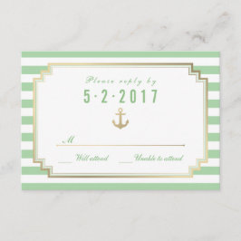 Tarjeta RSVP blanca de Casa de Personalizado Náuti