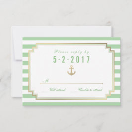 Tarjeta RSVP blanca de Casa de Personalizado Náuti