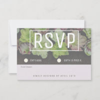 Tarjeta RSVP blanca y de madera de Hellebore de Ja