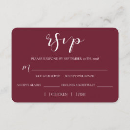 Tarjeta RSVP Bliss de matrimonio