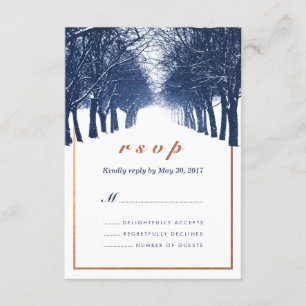 Tarjeta RSVP Boda de la avenida de los árboles de 