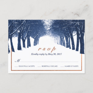 Tarjeta RSVP Boda de la avenida de los árboles de 