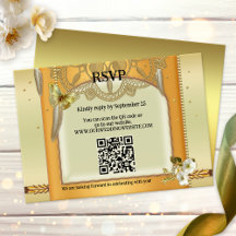 Tarjeta RSVP Bohemian QR Code Dreamcatcher Wedding