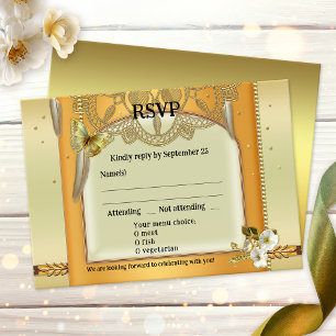 Tarjeta RSVP Bohemian Retro Dreamcatcher Wedding