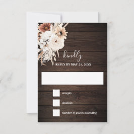 Tarjeta RSVP Boho Rustic Fall