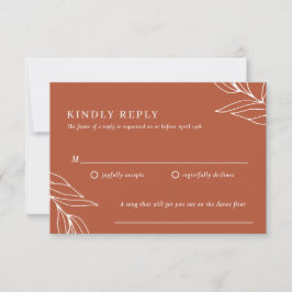 Tarjeta RSVP Boho Tropical Wedding
