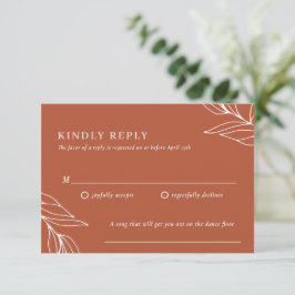 Tarjeta RSVP Boho Tropical Wedding