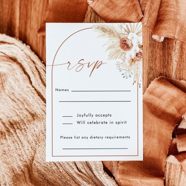 Tarjeta RSVP Boho Wedding | Tarjeta de respuesta v (Subido por el creador)