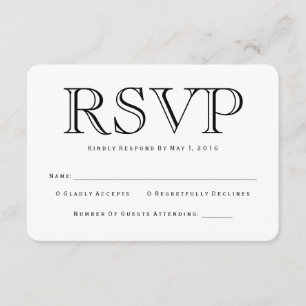Tarjeta RSVP Calson tradicional