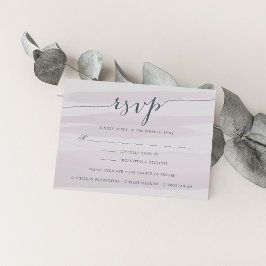 Tarjeta RSVP Chiffon con opción de comida | Gray L