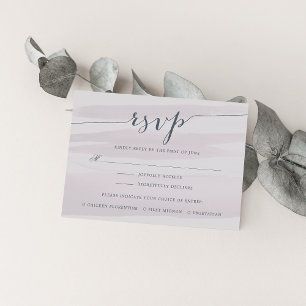 Tarjeta RSVP Chiffon con opción de comida Gray L